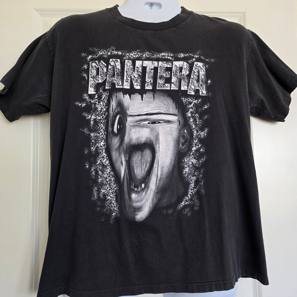 Winterland Productions Black Vintage Rare Pantera Band T-Shirt Size L